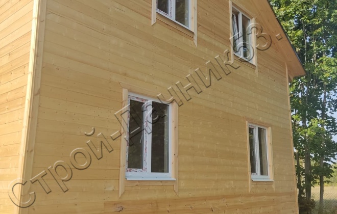 4 Каркасно-щитовой дом  Д-9, 7х7м, 89  М², Ленинградская область, Гатчинский район, деревня Зайцево. (1)